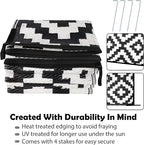 SAND MINE Waterproof Outdoor Rug 6x9 ft, Reversible Mats, Modern Area Rug - Image 4