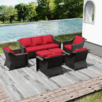 Joyside Wicker Patio Furniture Sets, 7 Pieces Upgraded Large Size Outdoor - Image 6