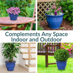 Sunnydaze Large Ceramic Plant Pot - Image 3