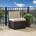 Crosley Furniture Palm Harbor Armless Outdoor Sectional Chair, Wicker Patio - Image 2