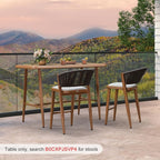 PURPLE LEAF Patio Pub Table Counter Height Bar Stool Dining Table Aluminum - Image 2