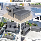 RELAX4LIFE Wicker Patio Outdoor Daybed - Image 9