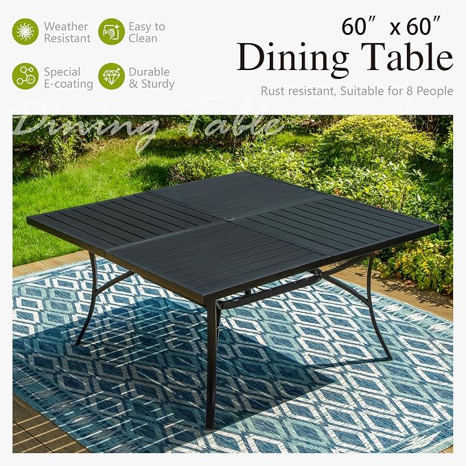 Sophia and William Swivel Outdoor Patio Dining Set - Image 5