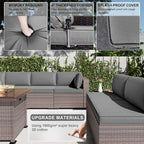 Kullavik 10 Pieces Outdoor Patio Furniture Set - Image 4