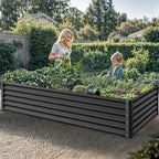 YITAHOME 8x4x1.5 ft Galvanized Raised Garden Bed Kit, Large Metal Planter Box - Image 2