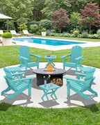 SERWALL Adirondack Side Table, No Assembly Outdoor End Table, HDPE Small - Image 9