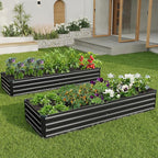 8×2×1FT Galvanized Raised Garden Bed Kit, Metal Planter Boxes, Large Outdoor - Image 4