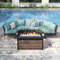 PHI VILLA Half Moon Patio Furniture Set by PHIVILLAThepioneerofcomfortablehouseholdsupplies