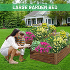 SnugNiture 2 Pcs 6x3x1FT Raised Garden Bed Galvanized Planter Garden Boxes - Image 6