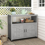 Mederlo Wooden Patio Bar Table Set - Image 7