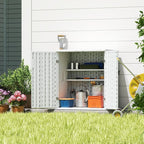 EHHLY Heavy Duty Small Storage Cabinet Outdoor Weatherproof, 14 Cuft Garage - Image 5