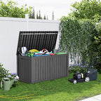 150 Gallon Resin Deck Box, Lockable Patio Outdoor Storage Box - Image 7