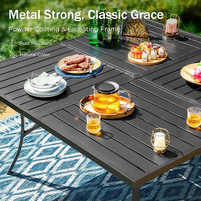PHI VILLA 9 Pieces Outdoor Dining Set - Image 3