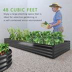2PCS 12x4x1FT Galvanized Raised Garden Bed Kit, Vegetable Boxes-Rectangle Metal - Image 6