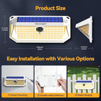 TECKNET 461 LED Solar Powered Outdoor Lights, 270° Angle & 3 Lighting Modes - Image 7