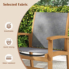 Tangkula 9 Pieces Acacia Wood Patio Dining Set - Image 8