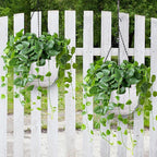 YIKUSH Planters for Outdoor Plants 2 Pack White Plant Pots - Image 9