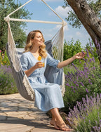 Chihee Hammock Chair Hanging Swing Max 500 Lbs 2 Cushions Included Metal - Image 2