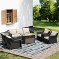 Joyside Wicker Patio Furniture Sets, 6 Pieces Upgraded Large Size Outdoor by Joyside