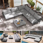 6-Piece Patio Furniture Set, Weather-Resistant Metal Frame Conversation Set - Image 7