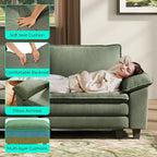 LINSY HOME 123'' Modular Sectional Sofa Green Couch Corduroy Cloud Couches - Image 3