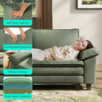 LINSY HOME 157'' Modular Sectional Sofa Green Couch Corduroy Cloud Couches - Image 3