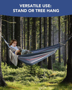 Double Hammock with Heavy-Duty Steel Stand, Easy Assembly, 600lbs Weight - Image 5