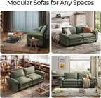 LINSY HOME 90'' Cloud Loveseat Sofa, Modular Sectional Couches Corduroy Cloud - Image 7