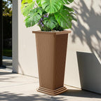 Set of 2 Large Planters for Outdoor Plants 24" Tall Tapered Modern Flower Pots - Image 5