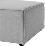 Modway Saybrook Outdoor Patio Upholstered Sectional Sofa Armless Chair in Gray - Image 7