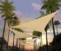Amgo Custom Size 27' x 27' x 27' Beige Triangle Sun Shade Sail UPF50+ AGTAPRT12 by Amgo