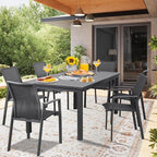 Wisteria Lane Aluminum Outdoor Dining Table, All-Weather Extendable Patio - Image 2