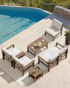 SERWALL HDPE Patio Furniture Set, 7-piece Outdoor Sectional Sofa Set, All - Image 7