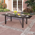 PHI VILLA Extra Large Expandable Patio Dining Table 99.2" × 35.5" Metal Outdoor - Image 2