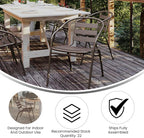 Flash Furniture Lila Bronze Metal Restaurant Stack Chair - Image 4