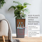 Mueller Janska M-Resin Heavy Duty Tall Planter, Indoor/Outdoor Grande Plant - Image 6