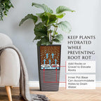 Mueller Janska M-Resin Heavy Duty Tall Planter, Indoor/Outdoor Grande Plant - Image 6