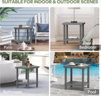 Outdoor Side Table, 2-Tier Small Outdoor Table - Image 6