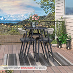 PURPLE LEAF Outdoor Aluminum Counter Height Bistro Stool Table - Image 2