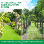 DoCred Garden Arch Trellis for Climbing Plants, 87 Inch Large Garden Trellises - Image 7