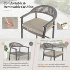 Bar Stools Set of 4, 24.8'' Aluminum Outdoor Bar Stool - Image 3