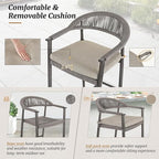 Bar Stools Set of 6, 24.8'' Aluminum Outdoor Bar Stool - Image 3