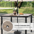 NUU GARDEN 37" Square Outdoor Dining Table, Metal Dining Table - Image 5