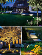 Brightown 4Pack Solar Spot Lights Outdoor, IP67 Solar Lights Outdoor Waterproof - Image 6