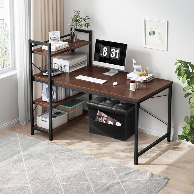 AmasSmile Storage Ottoman Folding Foot Rest Stool - Image 5