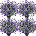 20 Bundles Artificial Flowers for Outdoors Fake Plastic Flowers UV Resistant by Besteek