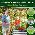 3PCS 3x3x1FT Galvanized Raised Garden Bed Kit, Vegetable Boxes-Round Metal - Image 3