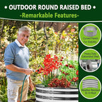 3PCS 2x2x1FT Galvanized Raised Garden Bed Kit, Vegetable Boxes-Round Metal - Image 3
