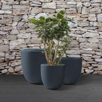 Kante 20", 13.4" Dia Round Concrete Planters, Outdoor Indoor Modern Decorative - Image 9