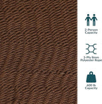 Sunnydaze Soft-Spun Polyester Rope Double Hammock - Image 3